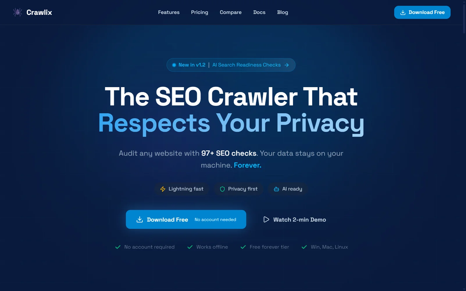 Crawlix — Privacy-First SEO Desktop Crawler